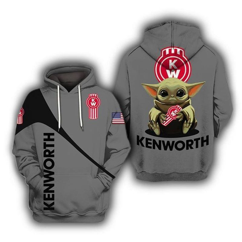 The Mandalorian Baby Yoda Holding Kenworth Hoodie Neasalamis