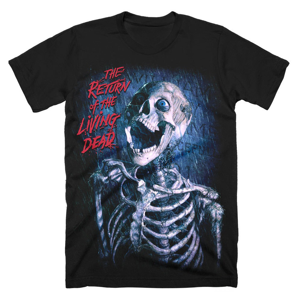 The Return Of The Living Dead Who Cares T-Shirt Merchandise Skeleton Horror Film Neasalamis.com