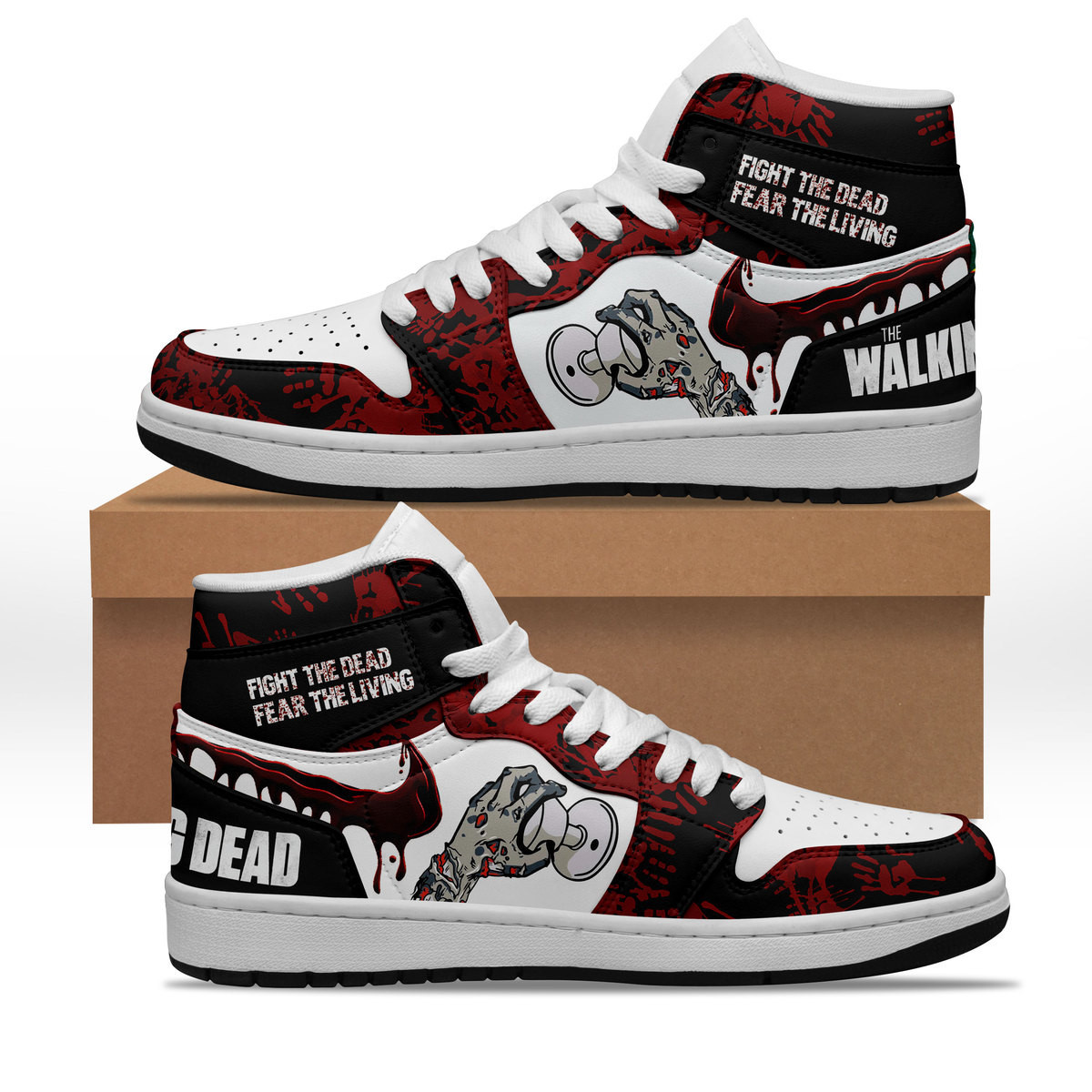 The Walking Dead AJ1 High Sneakers Shoes For Men And Women Calebmatthewhans Neasalamis