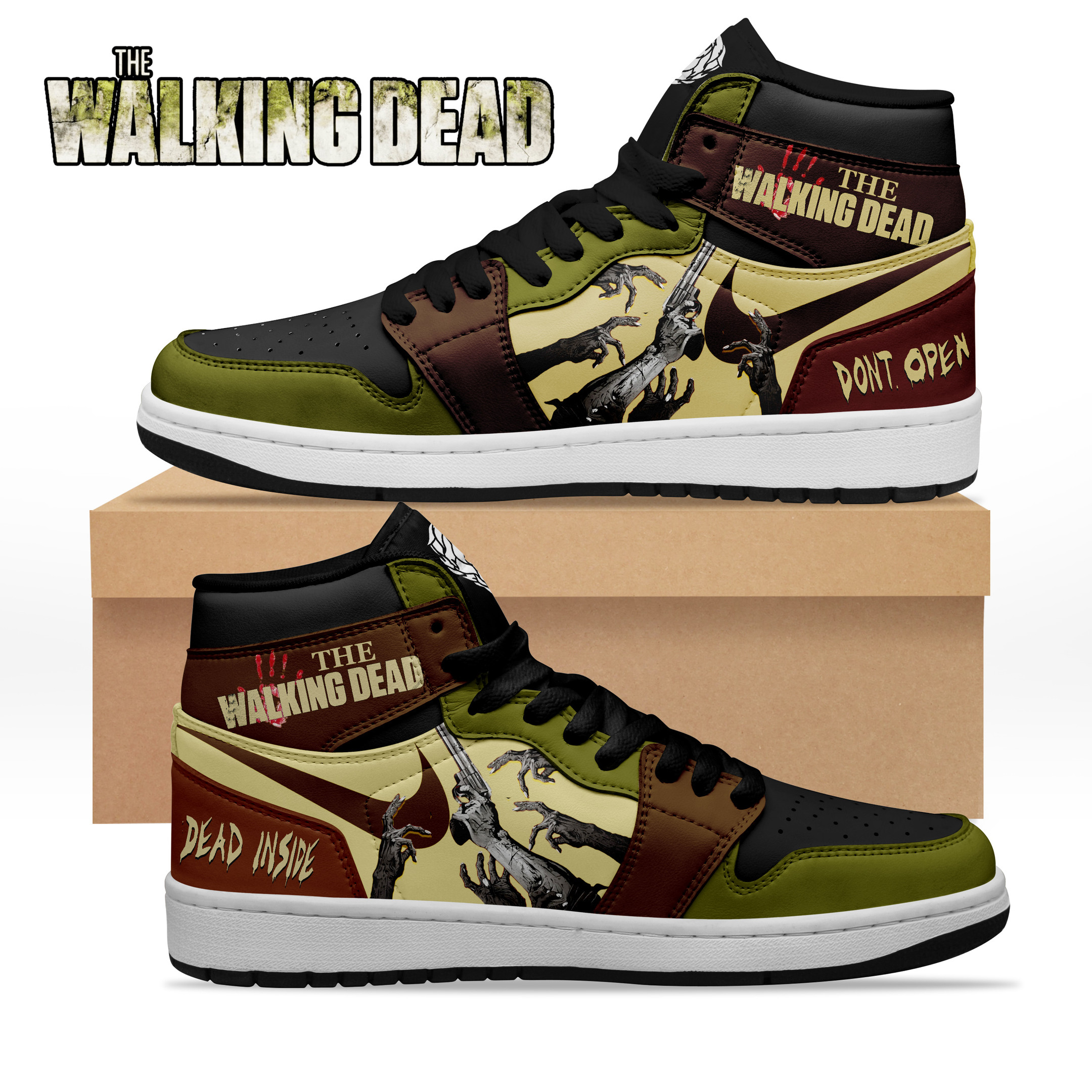 The Walking Dead AJ1 High Sneakers Shoes For Men And Women Calebmatthewhans Neasalamis