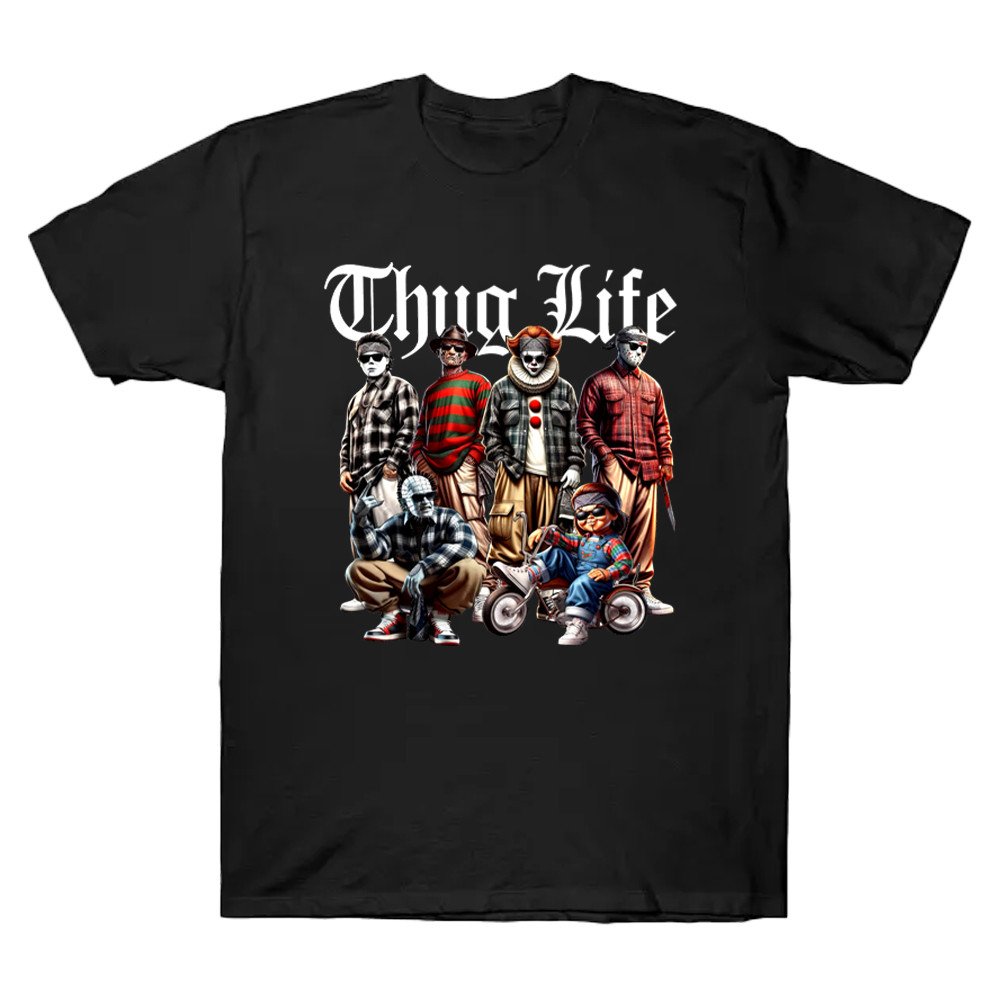 Thug Life Scary Halloweenhirt Friends Horror Movie T-Shirt Neasalamis.com