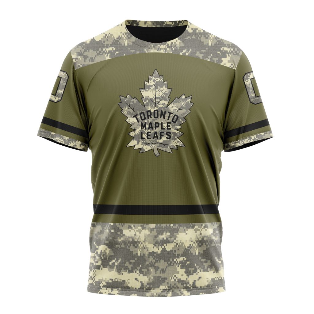 Toronto Maple Leafs Special Military Appreciation Design 04 Personalized Name And Number T-Shirt Style Neasalamis.com