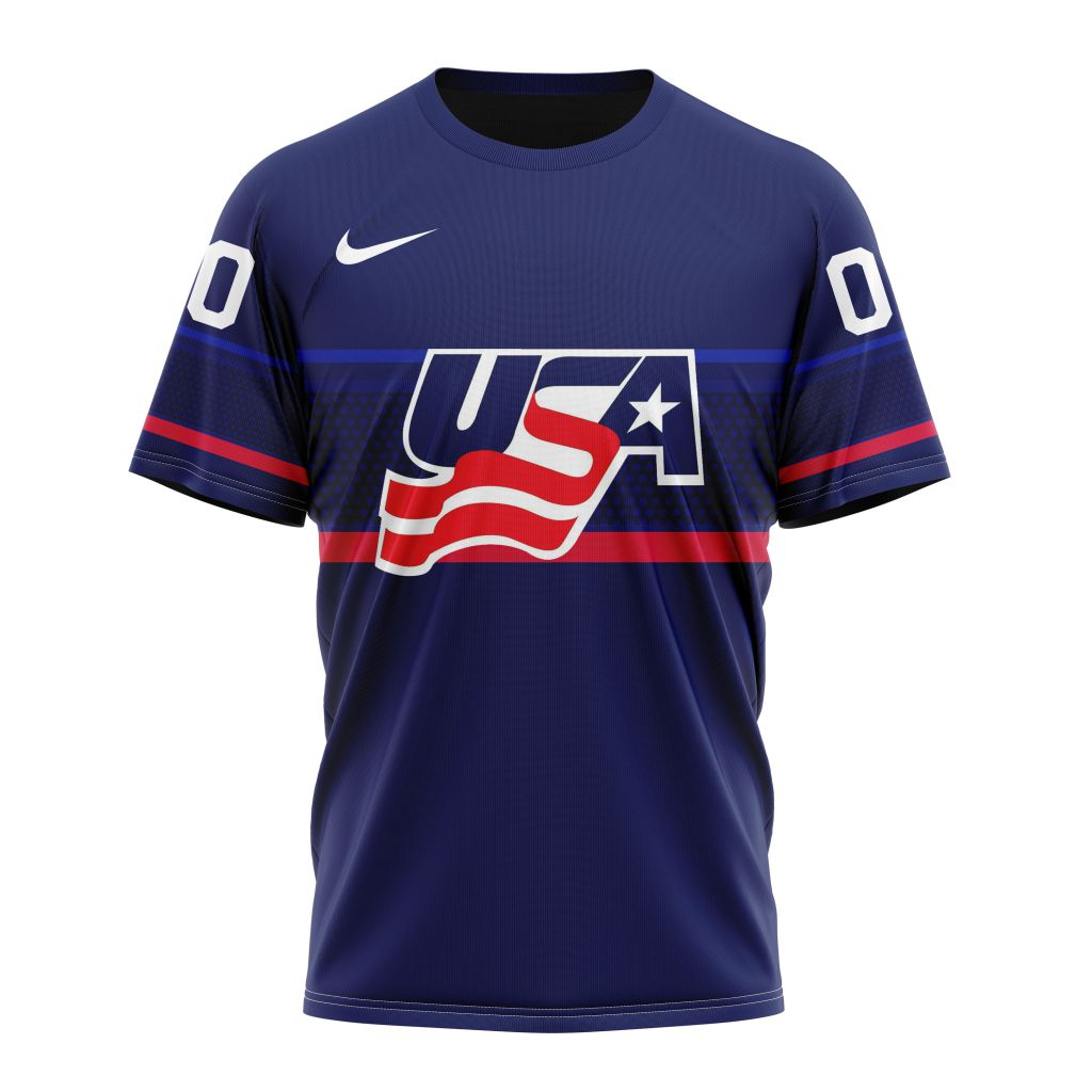 USA Hockey Away Personalized Kits Personalized Name And Number T-Shirt Style Neasalamis.com
