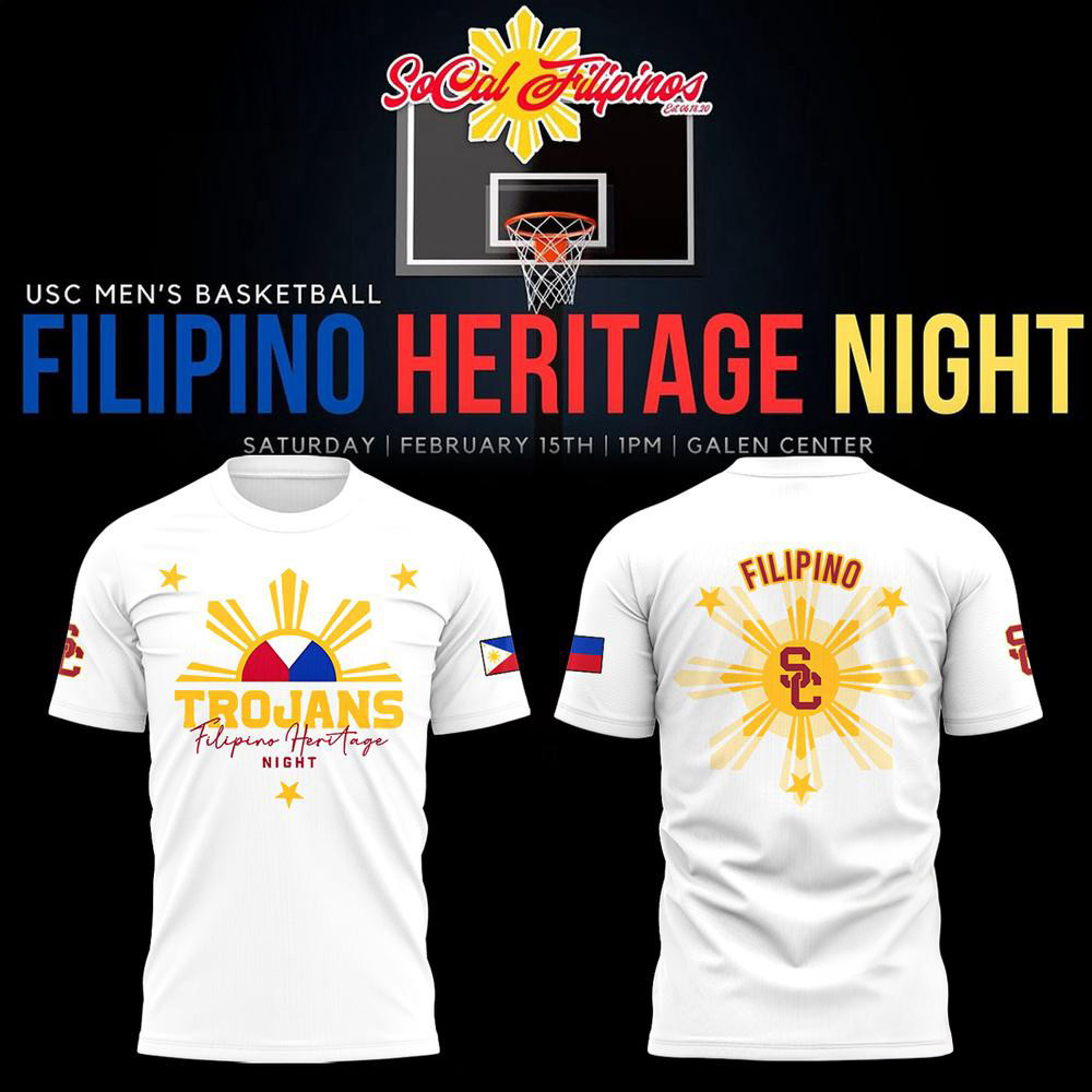 USC Trojans Filipino Heritage Night White Shirt Filipino Trojans Neasalamis.com