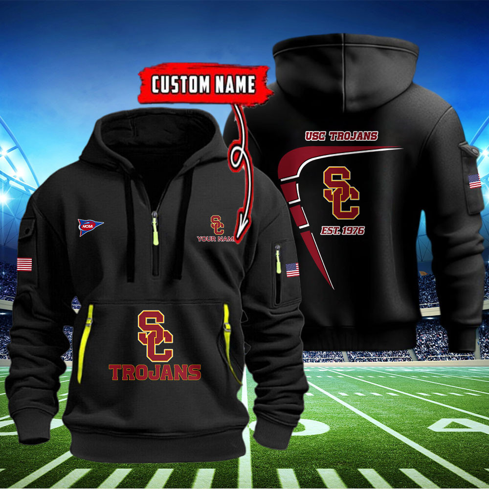 USC Trojans Quarter Zip Hoodie Style Neasalamis