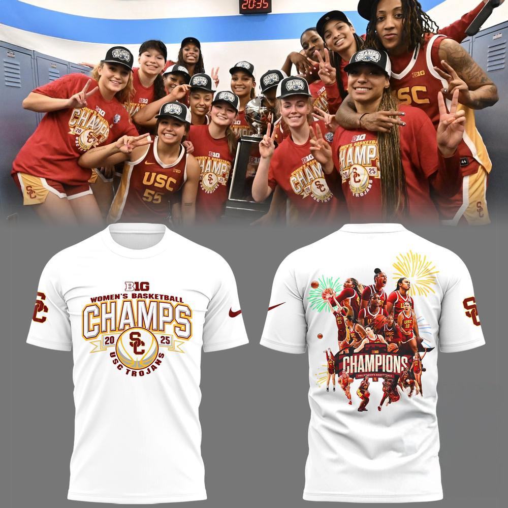 USC Trojans Women's Basketball 2025 Champions Team Graphics Design Shirt Neasalamis.com