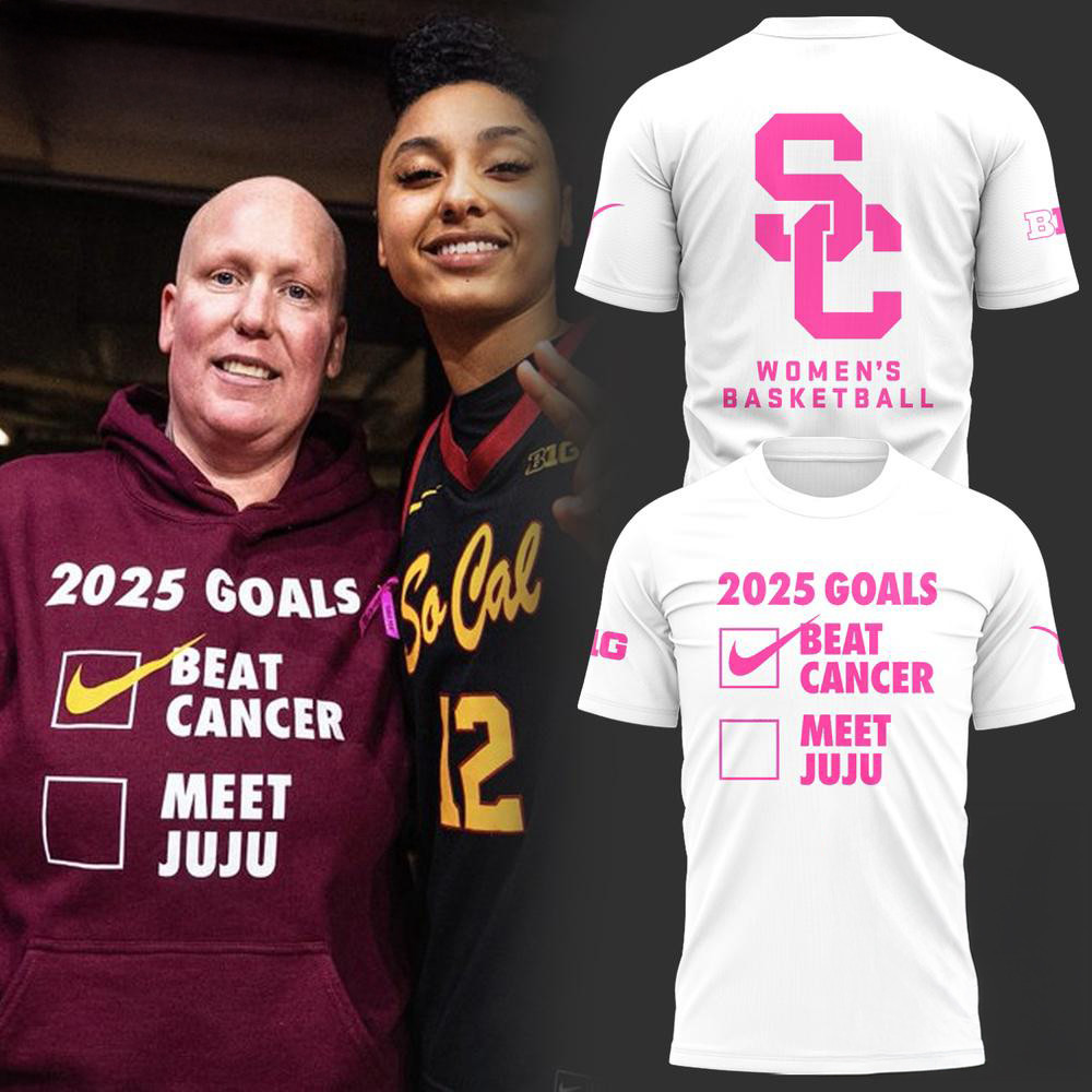 USC Trojans Women's Basketball Beat Cancer White Shirt Basketball Lovers Gifts Neasalamis.com