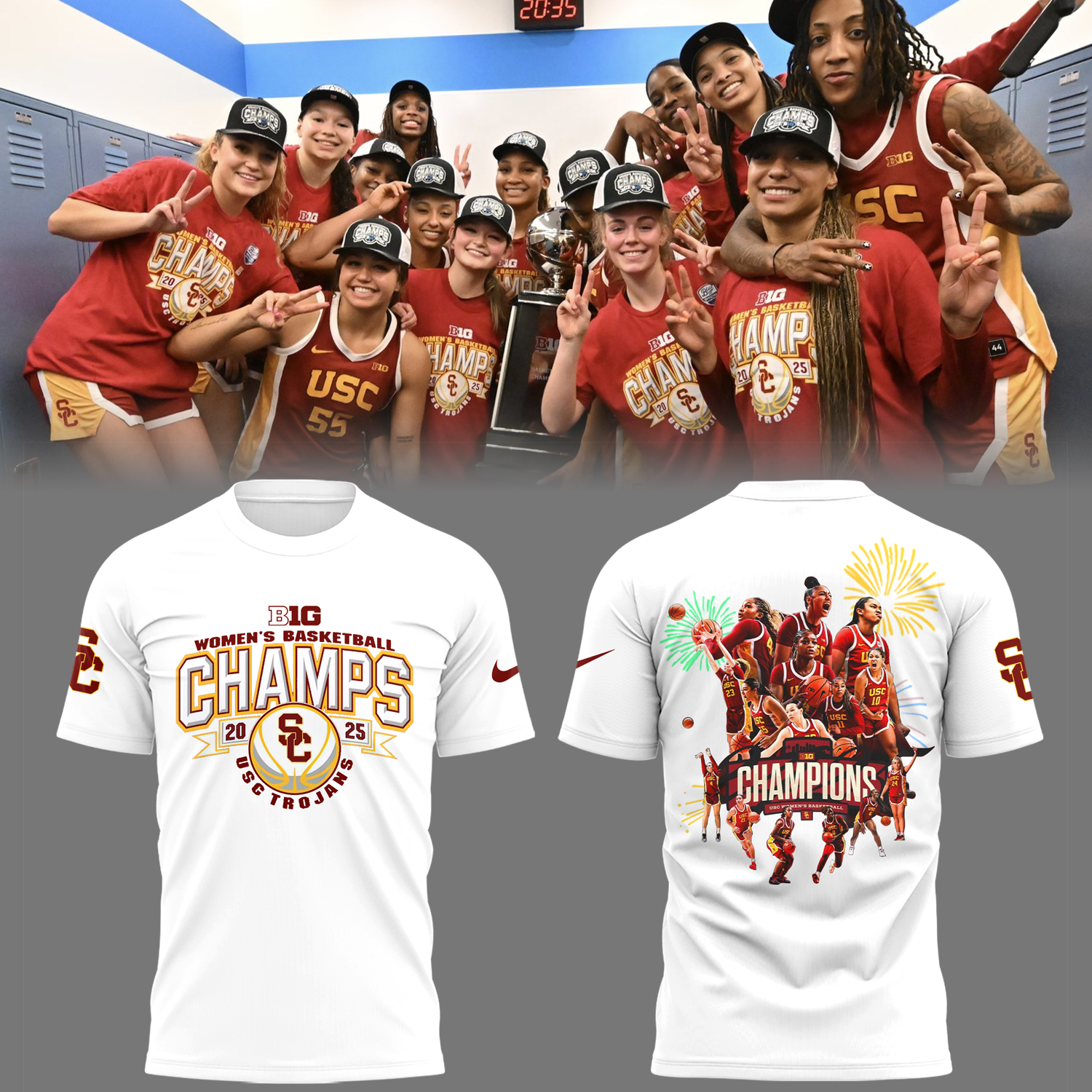 USC Women's Basketball x CHAMPIONS T-Shirt Gift Ideas For Basketball Players Neasalamis.com