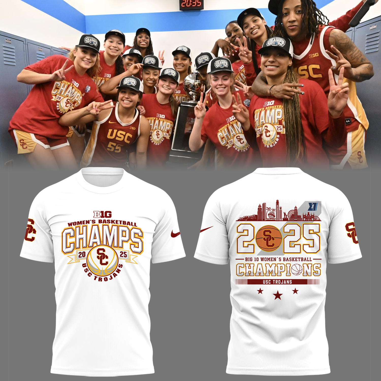 USC Women's Basketball x CHAMPIONS T-Shirt Presents For Basketball Players Neasalamis.com