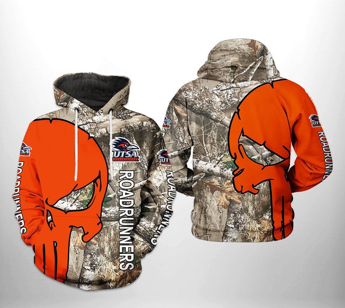 UTSA Roadrunners NCAA Camo Veteran Hunting Hoodie Neasalamis