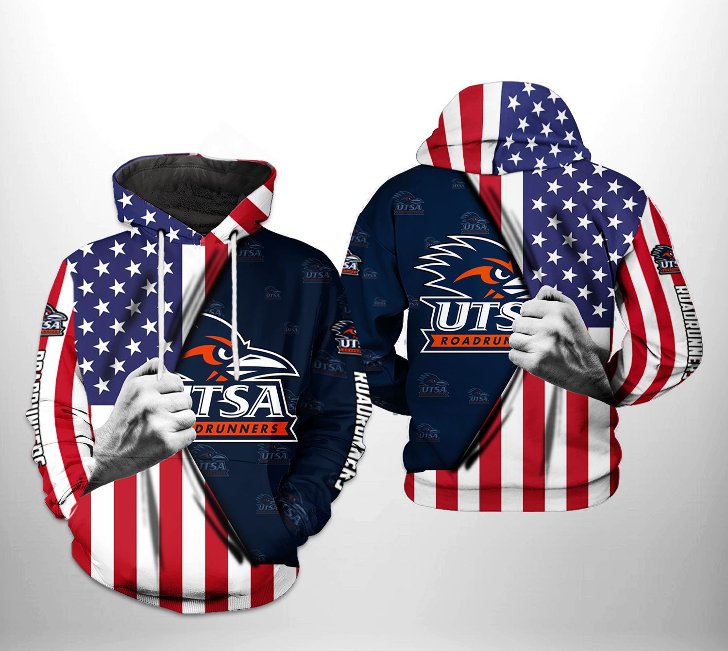 UTSA Roadrunners NCAA US Flag Hoodie Neasalamis