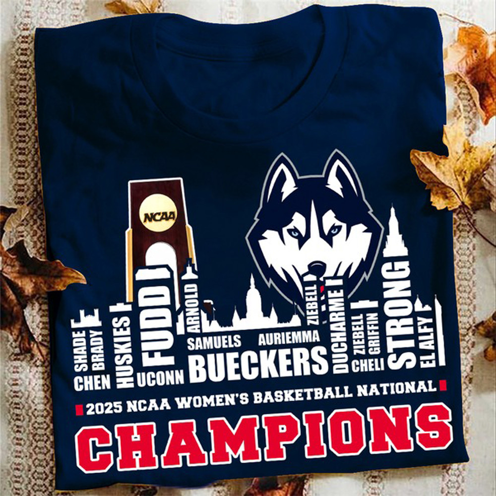 Uconn National Championship T-Shirt 2025 NCAA Women's Basketball Awesome Fan Merch Neasalamis.com