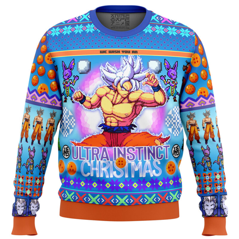 Ultra Instinct Goku Dragon Ball Z Ugly Christmas Sweater Ceasalamis