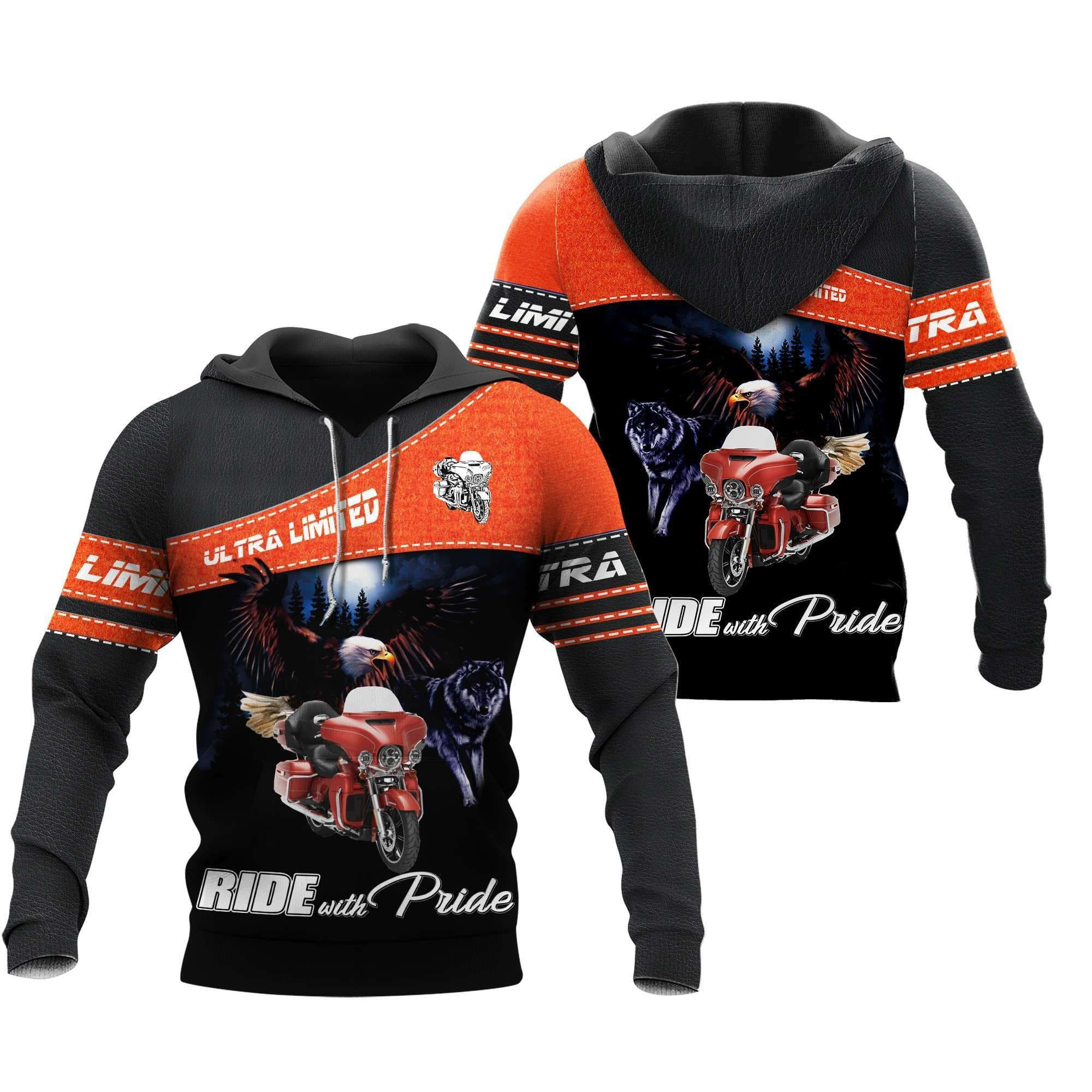 Ultra Limited Ride With Pride 3D printed Sweatshirt Hoodie Zipped Hoodie Neasalamis