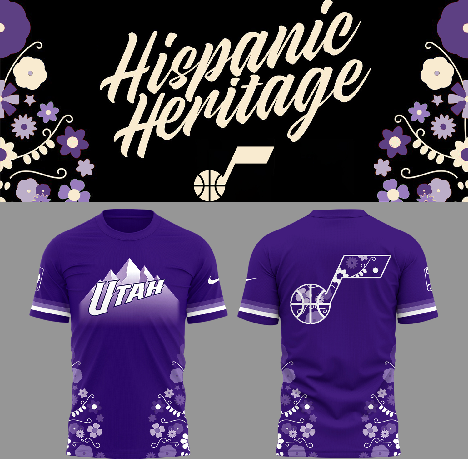 Utah Basketball Hispanic Heritage Night 2025 T-Shirt For Basketball Teammates Neasalamis.com