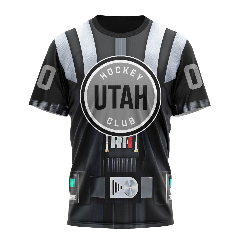 Utah Hockey Club Special Star Wars Darth Vader Design 01 Personalized Name And Number T-Shirt Style Neasalamis.com