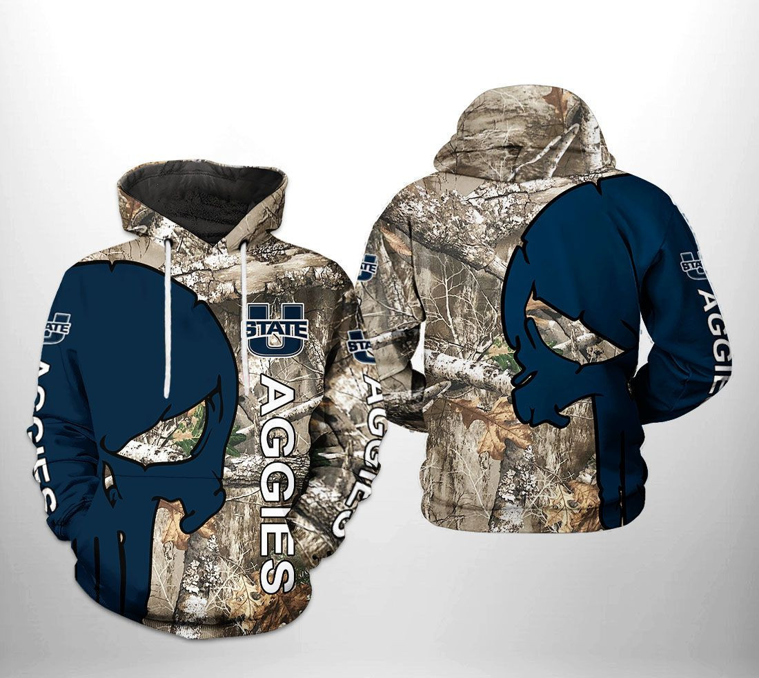 Utah State Aggies NCAA Camo Veteran Hunting Hoodie Neasalamis