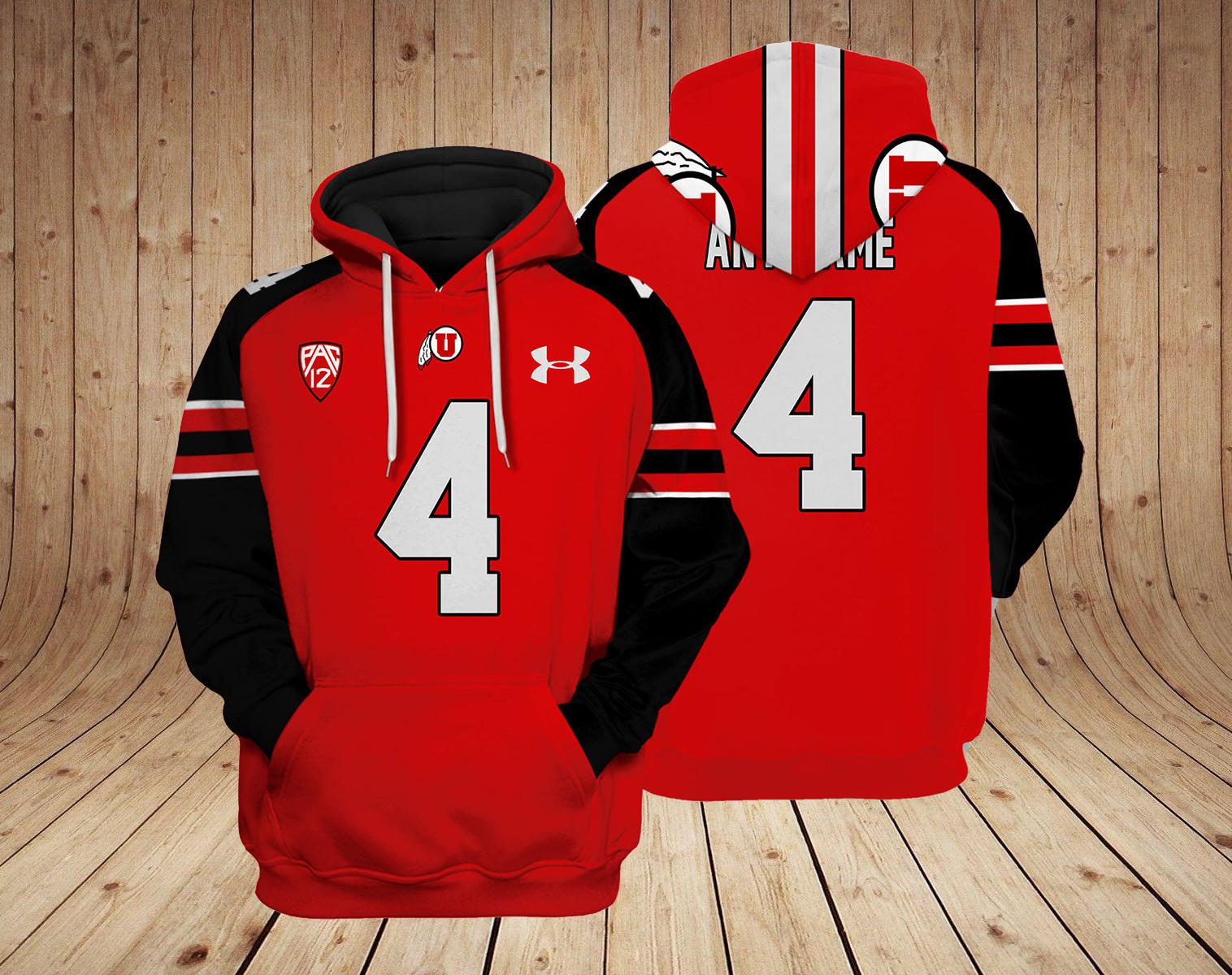 Utah Utes NCAA Custom 3D Hoodie PT Neasalamis