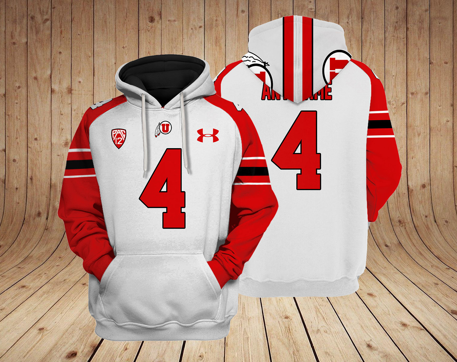 Utah Utes NCAA Custom 3D Hoodie PT Neasalamis