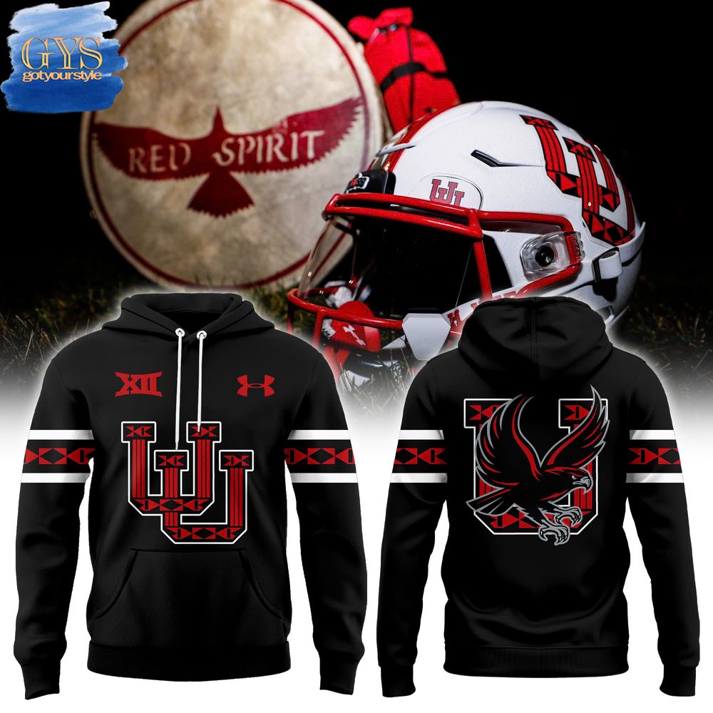 Utah Utes Red Spirit Black Hoodie Neasalamis