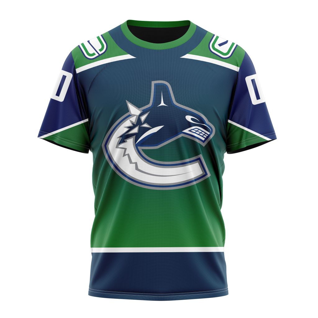 Vancouver Canucks New Gradient Series Concept Personalized Name And Number T-Shirt Style Neasalamis.com