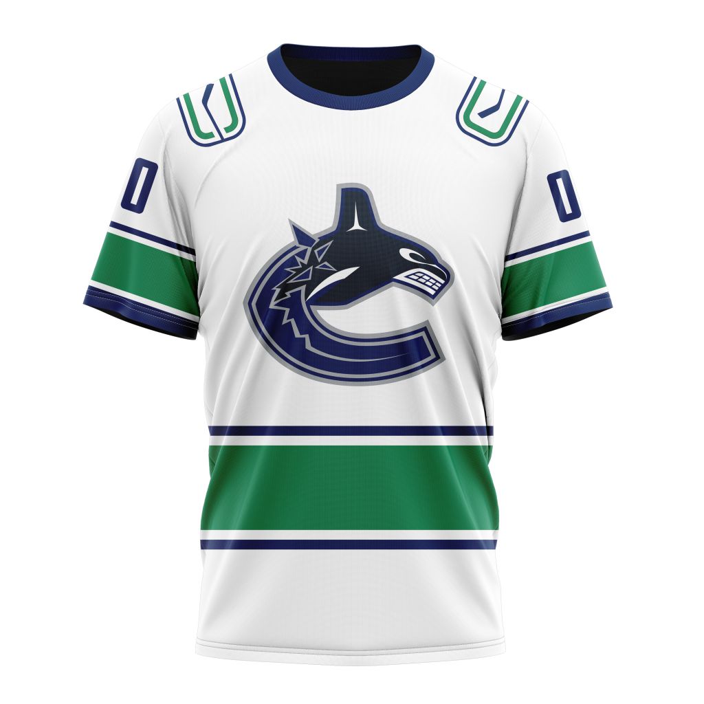 Vancouver Canucks Personalized Away Kits Personalized Name And Number T-Shirt Style Neasalamis.com