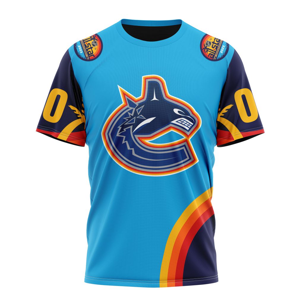 Vancouver Canucks Special ALL-Star Game Design With Atlantic Ocean Personalized Name And Number T-Shirt Style Neasalamis.com