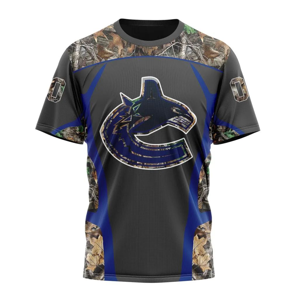 Vancouver Canucks Special Camo Hunting Design Personalized Name And Number T-Shirt Style Neasalamis.com