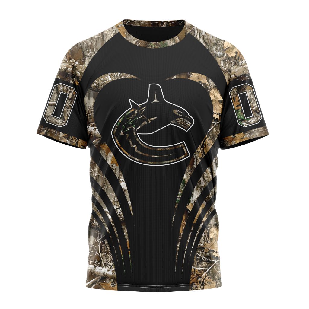 Vancouver Canucks Special Camo Hunting Personalized Name And Number T-Shirt Style Neasalamis.com