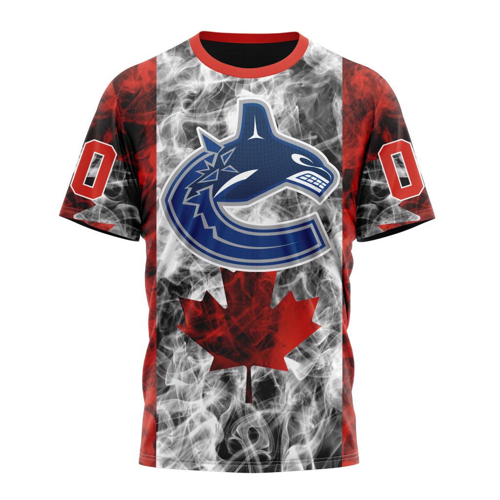 Vancouver Canucks Special Design For Canada Day 01 Personalized Name And Number T-Shirt Style Neasalamis.com