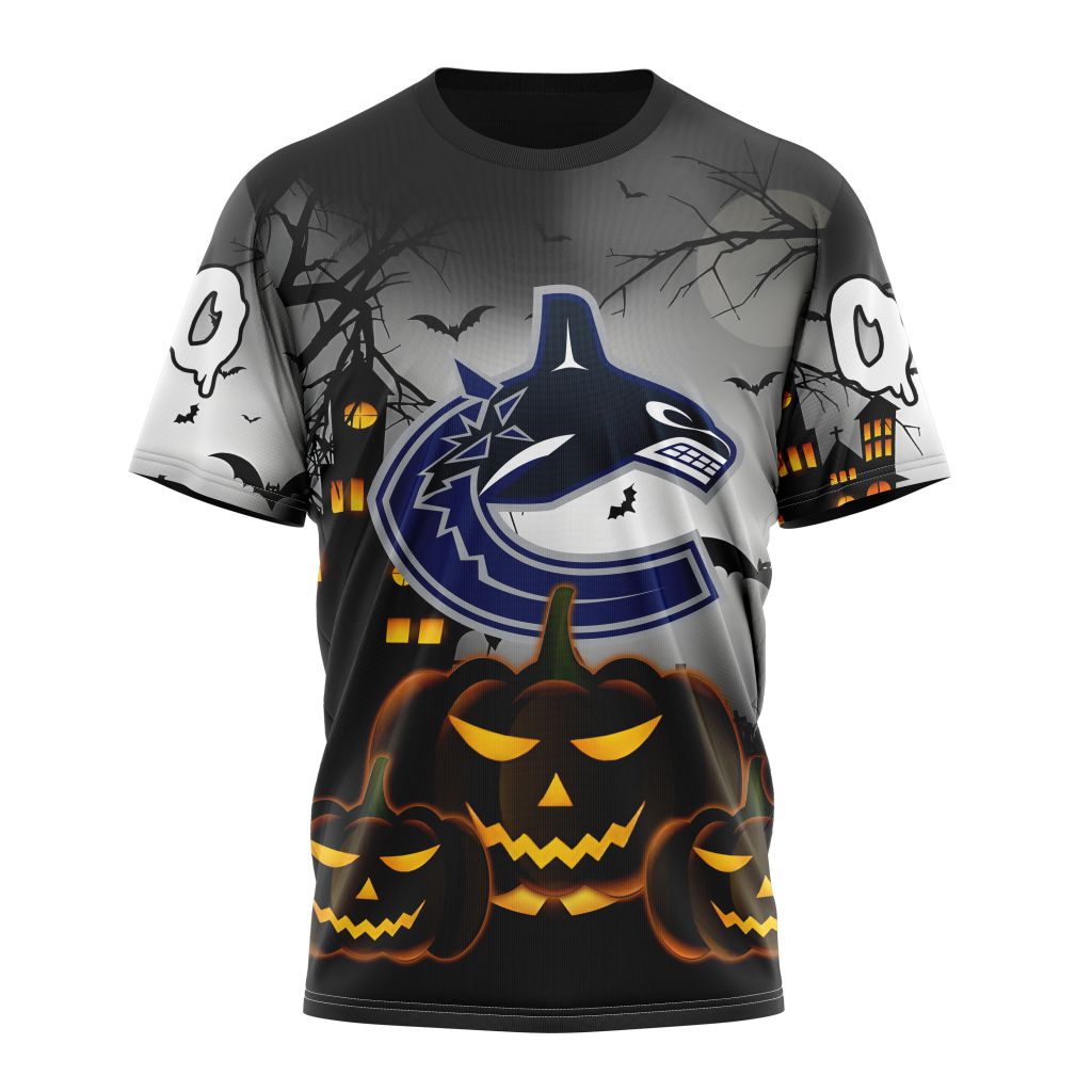 Vancouver Canucks Special Design For Halloween Personalized Name And Number T-Shirt Style Neasalamis.com