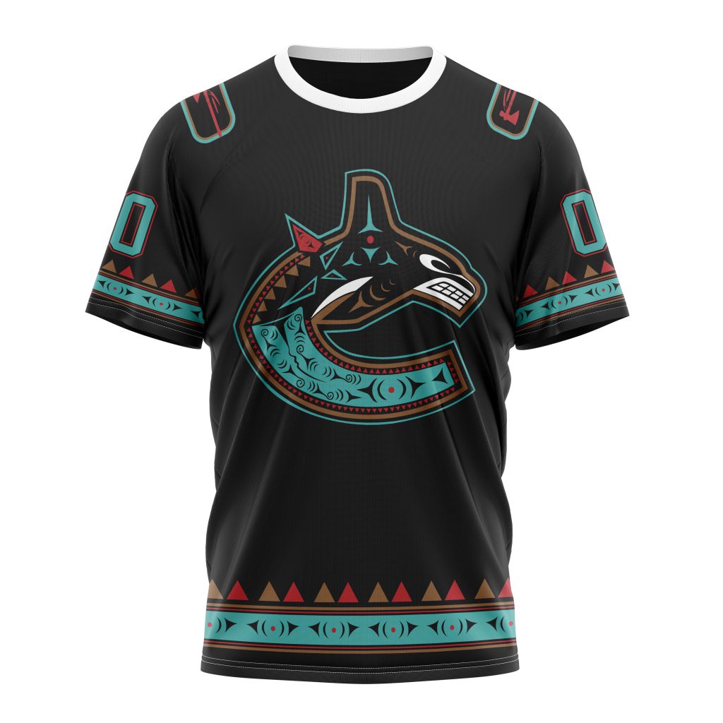 Vancouver Canucks Special Indigenous Design Personalized Name And Number T-Shirt Style Neasalamis.com