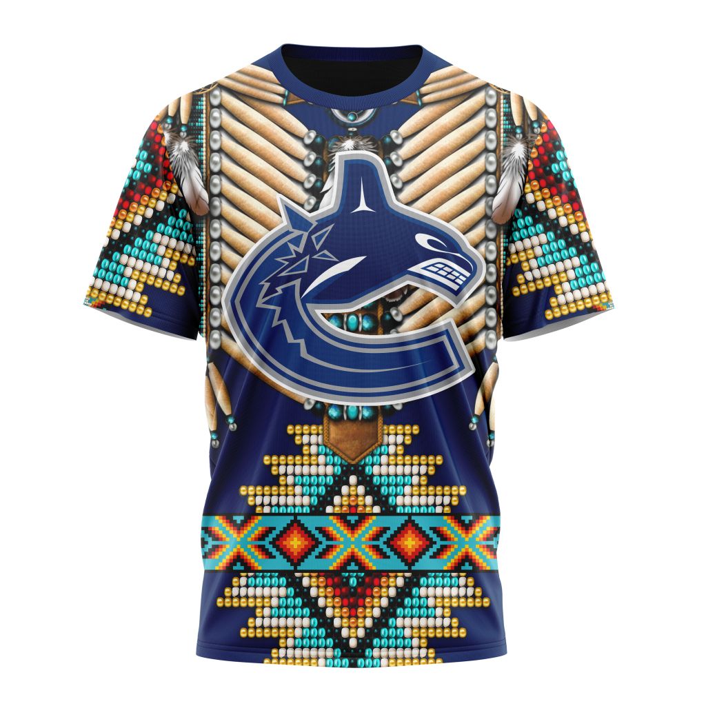Vancouver Canucks Special Native Costume Design 02 Personalized Name And Number T-Shirt Style Neasalamis.com
