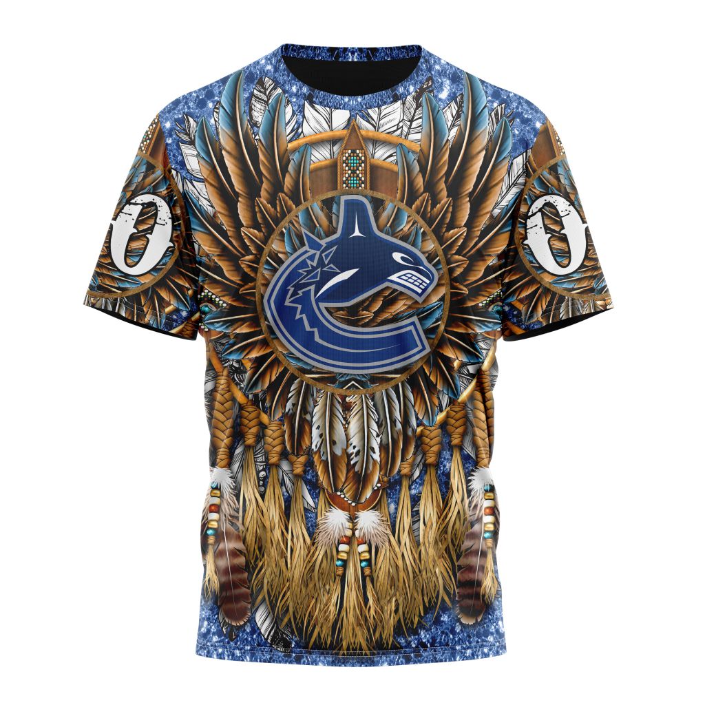Vancouver Canucks Special Native Costume Design Personalized Name And Number T-Shirt Style Neasalamis.com