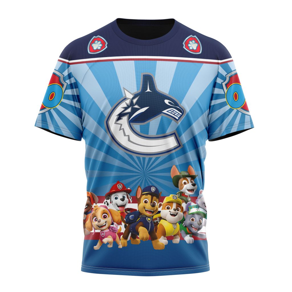 Vancouver Canucks Special Paw Patrol Kits Personalized Name And Number T-Shirt Style Neasalamis.com