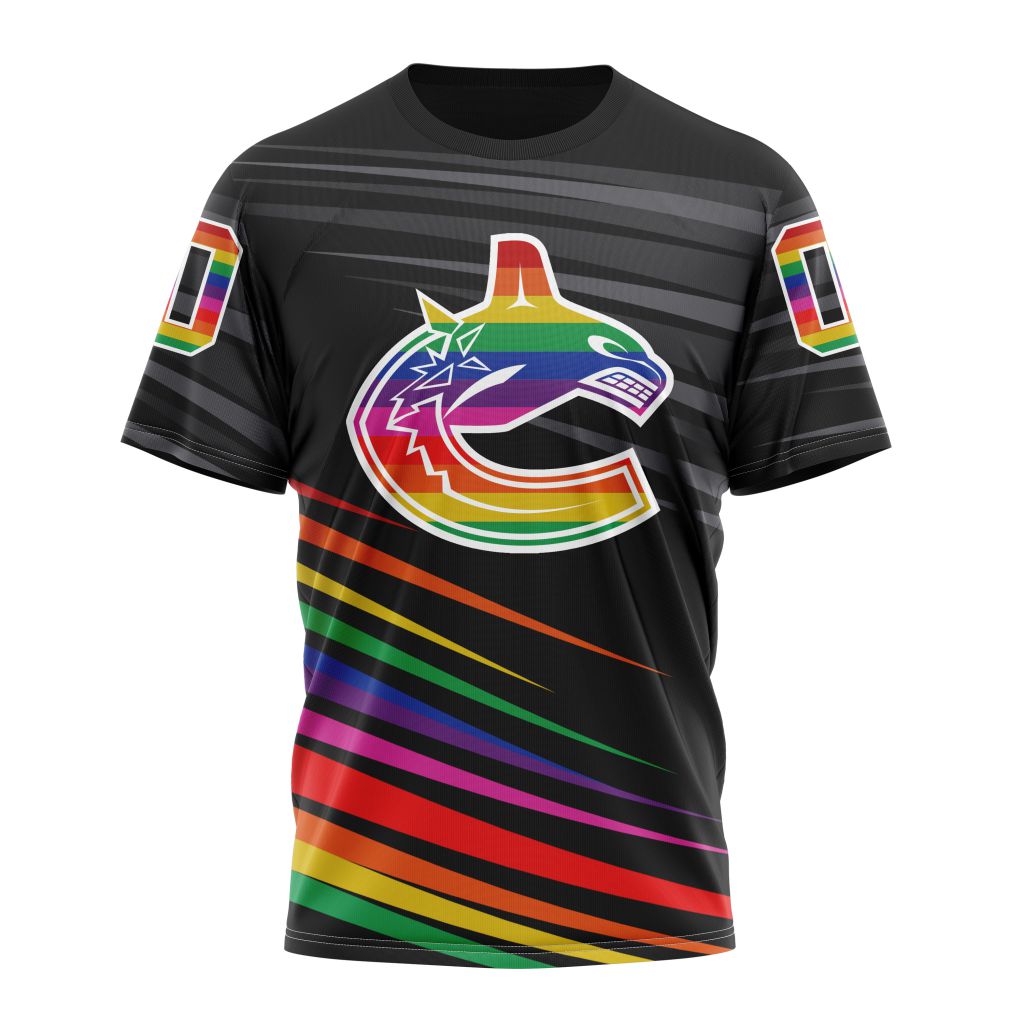 Vancouver Canucks Special Pride Design Hockey Is For Everyone 01 Personalized Name And Number T-Shirt Style Neasalamis.com