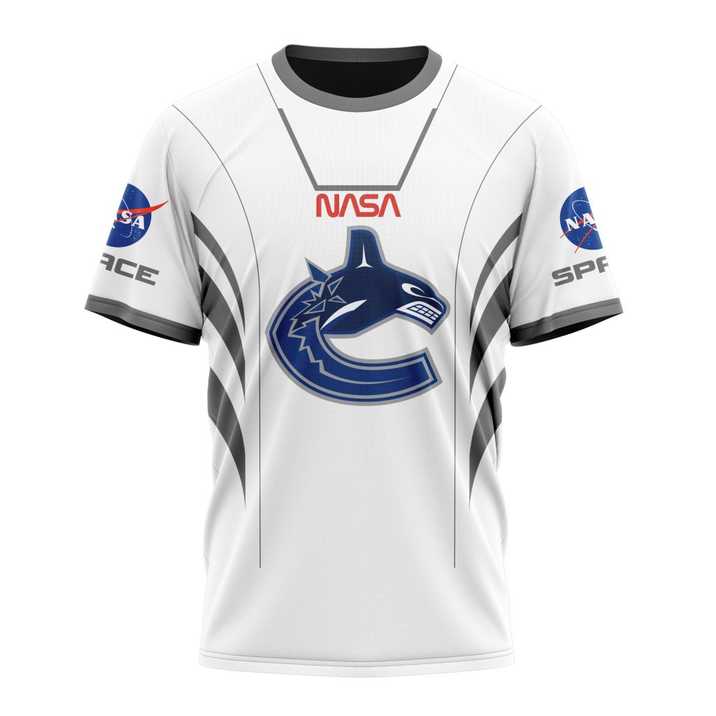 Vancouver Canucks Special Space Force NASA Astronaut Design Personalized Name And Number T-Shirt Style Neasalamis.com