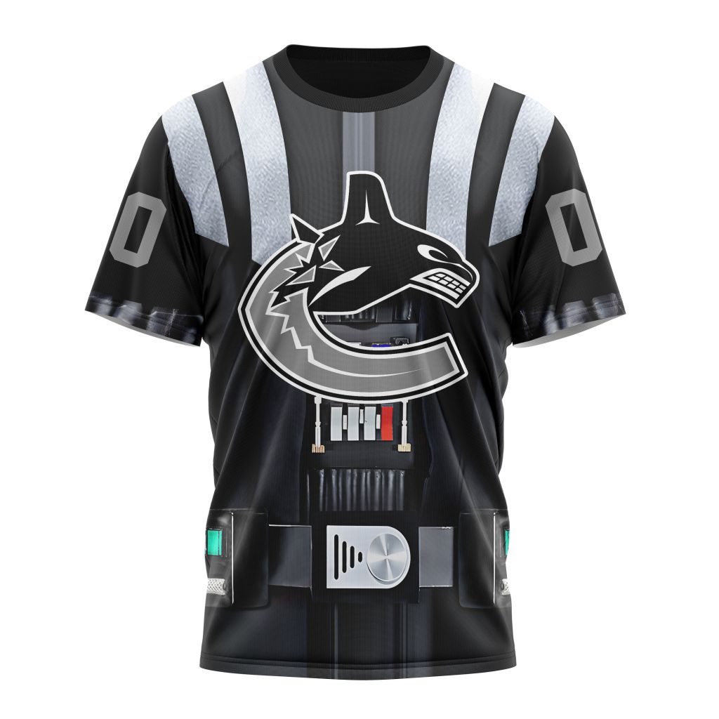 Vancouver Canucks Special Star Wars Darth Vader Design 01 Personalized Name And Number T-Shirt Style Neasalamis.com