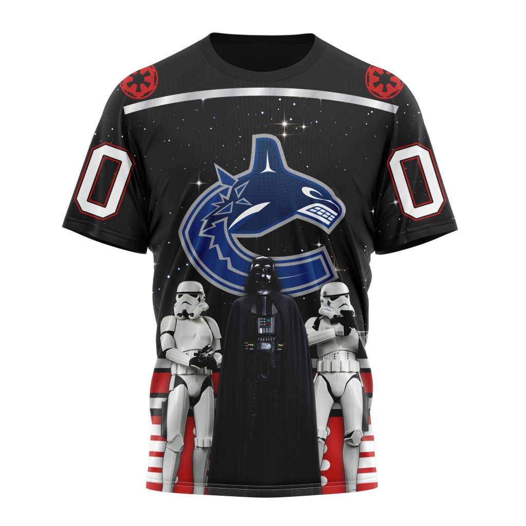 Vancouver Canucks Special Star Wars Design May The 4th Be With You Personalized Name And Number T-Shirt Style Neasalamis.com