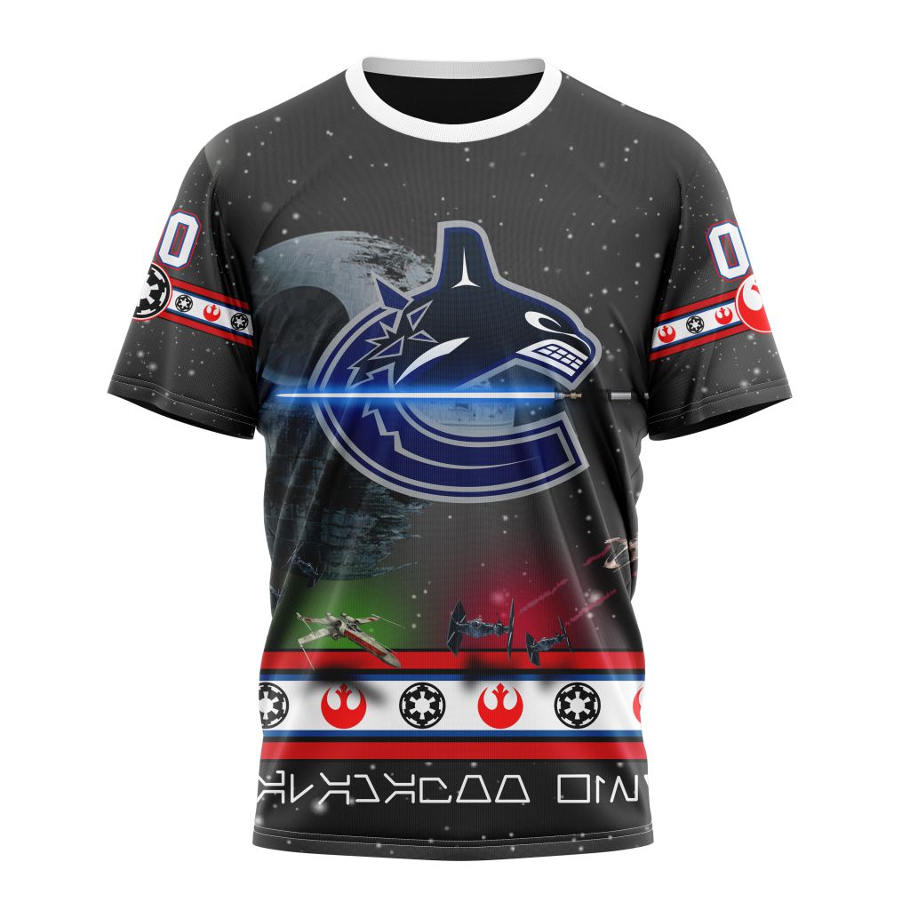 Vancouver Canucks Special Star Wars Design Personalized Name And Number T-Shirt Style Neasalamis.com