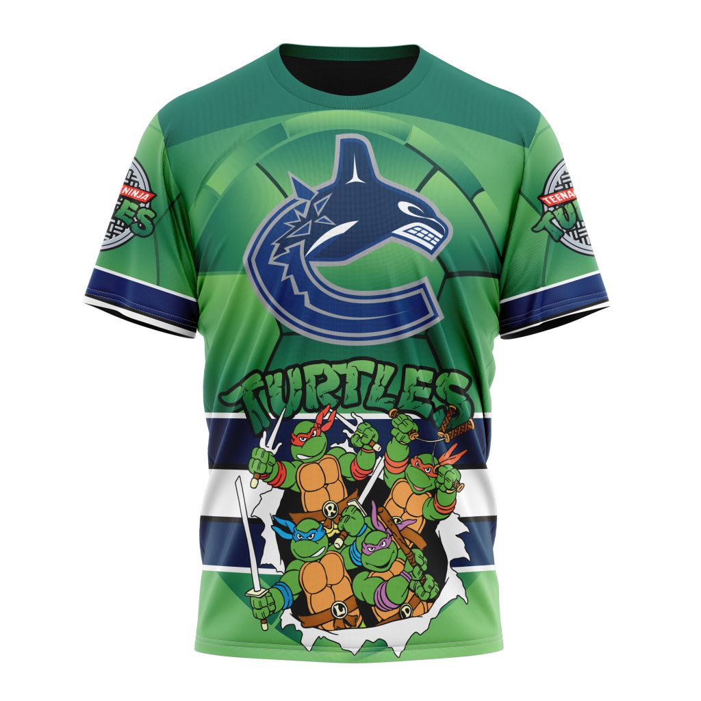 Vancouver Canucks Special Teenage Mutant Ninja Turtles Design 02 Personalized Name And Number T-Shirt Style Neasalamis.com