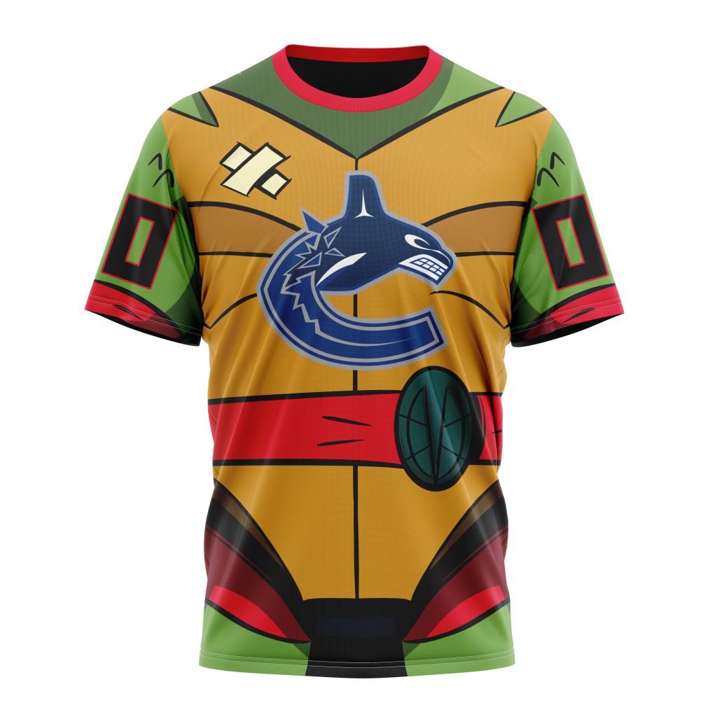 Vancouver Canucks Special Teenage Mutant Ninja Turtles Design Personalized Name And Number T-Shirt Style Neasalamis.com