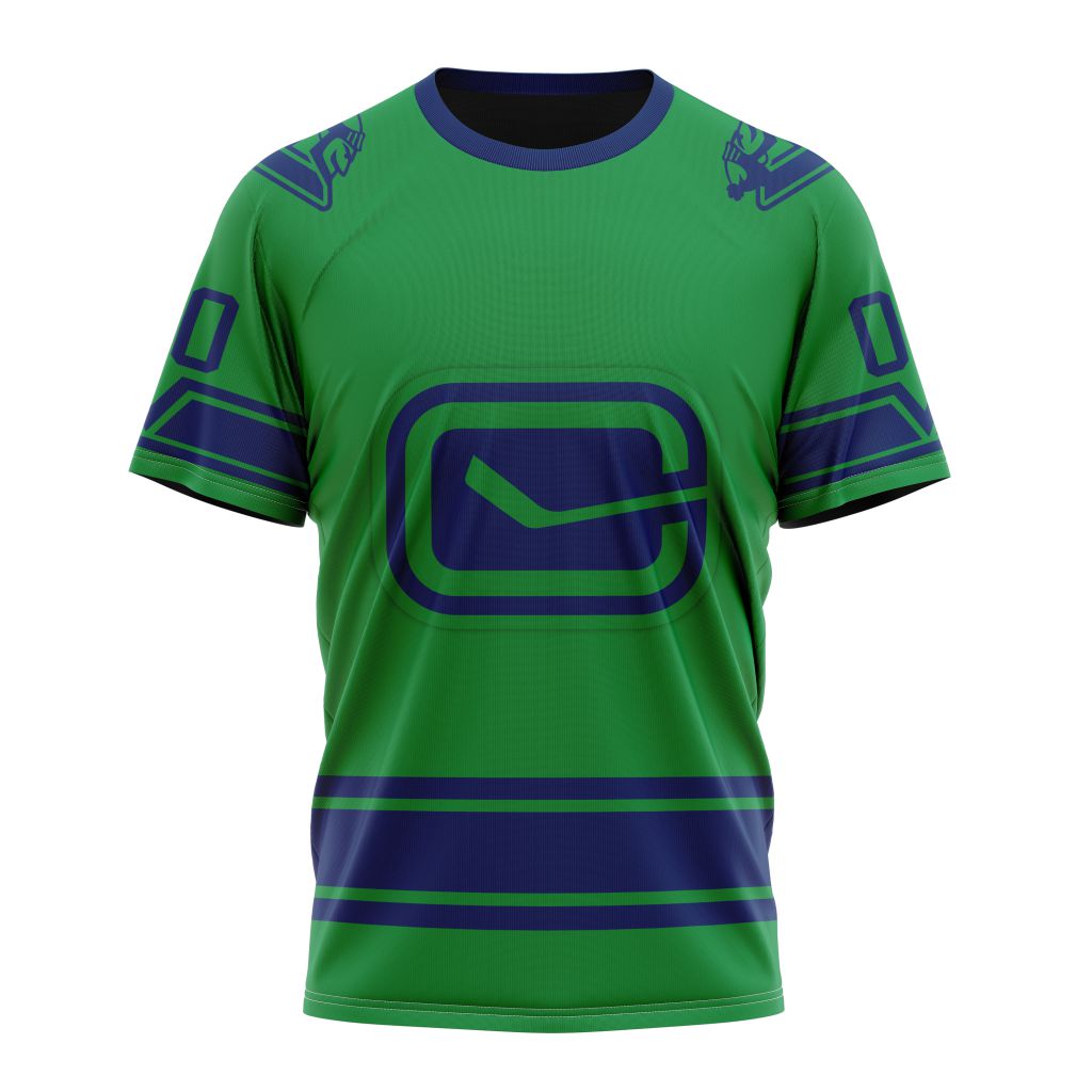 Vancouver Canucks Special Two-tone Design 01 Personalized Name And Number T-Shirt Style Neasalamis.com