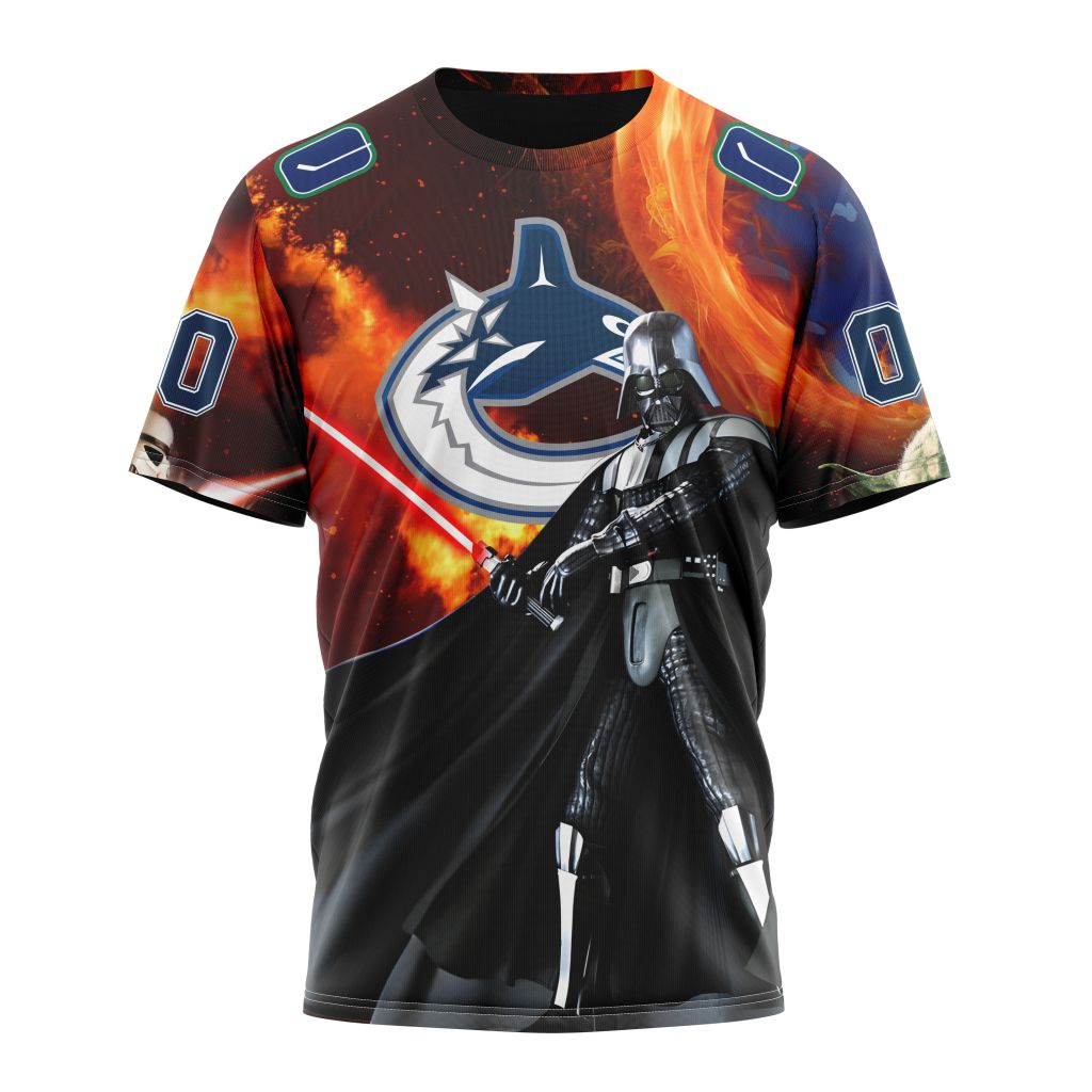Vancouver Canucks Specialized Design X Star War Personalized Name And Number T-Shirt Style Neasalamis.com