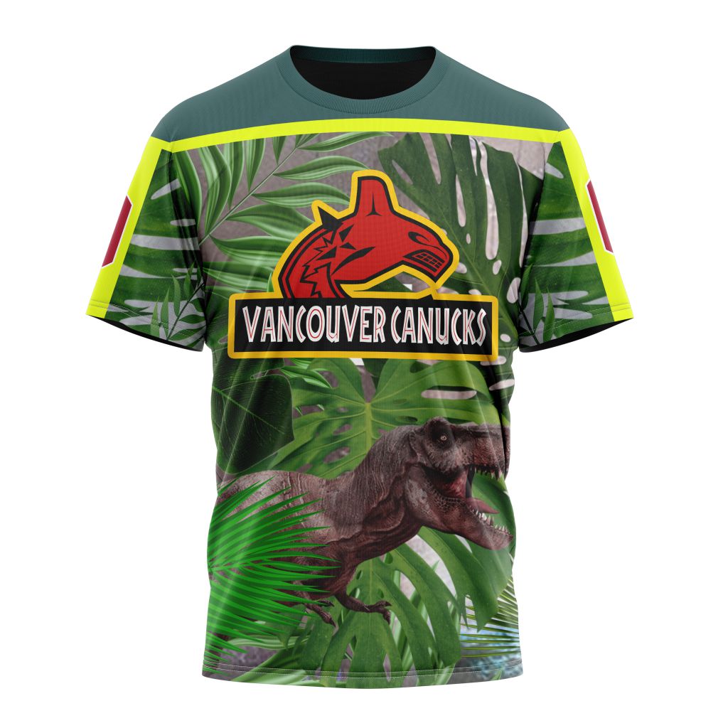 Vancouver Canucks Specialized Jersey Hockey For Jurassic World Personalized Name And Number T-Shirt Style Neasalamis.com