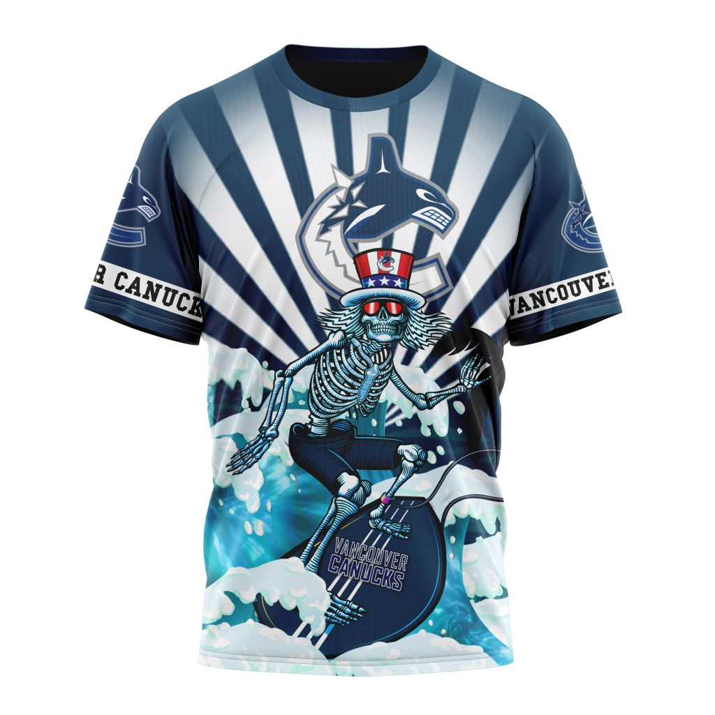 Vancouver Canucks Specialized Kits For The Grateful Dead Personalized Name And Number T-Shirt Style Neasalamis.com