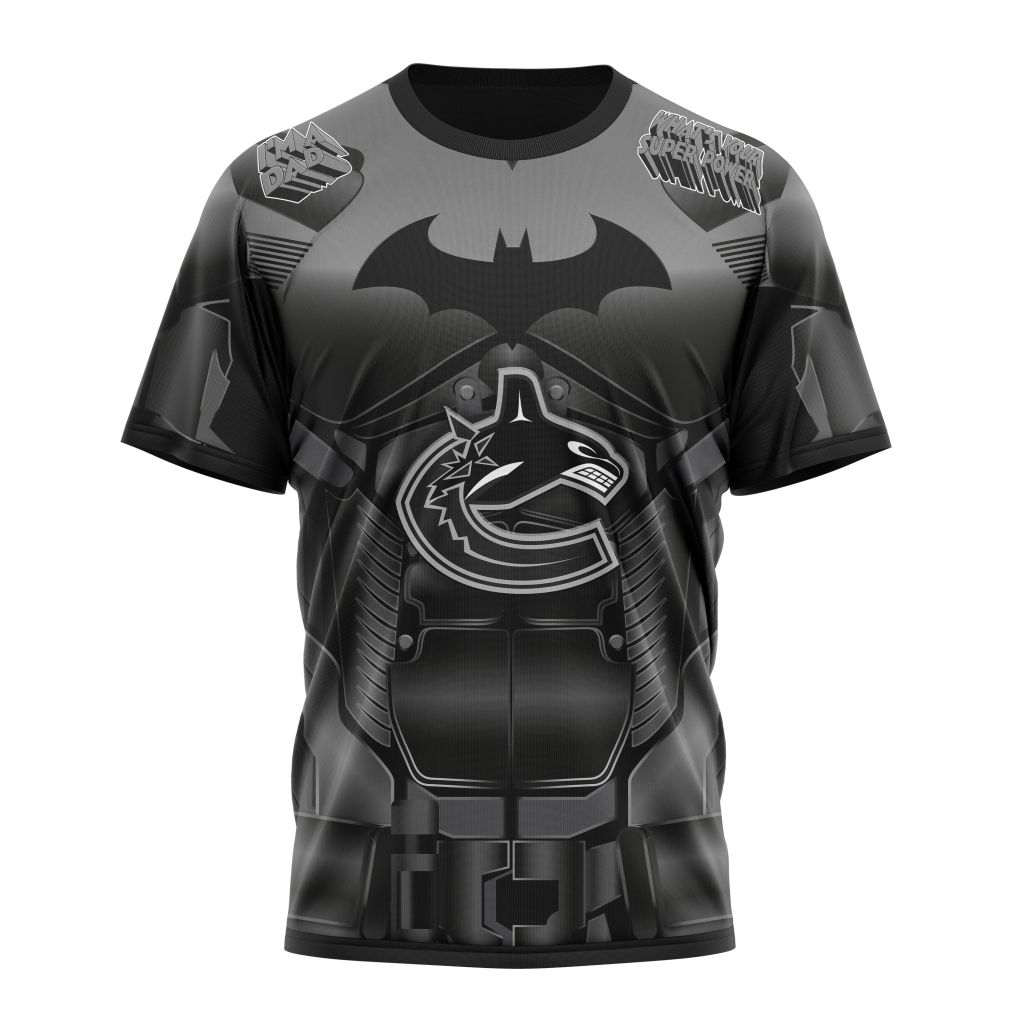 Vancouver Canucks X Batman Specialized Design For Father Day Personalized Name And Number T-Shirt Style 66966 Neasalamis.com