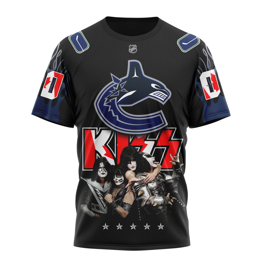 Vancouver Canucks X Kiss Specialized Design Personalized Name And Number T-Shirt Style 95895 Neasalamis.com