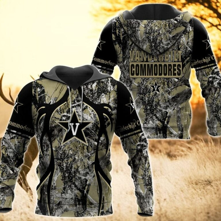 Vanderbilt Commodores Camo Hunting 3D printed Sweatshirt Hoodie Zipped Hoodie Neasalamis