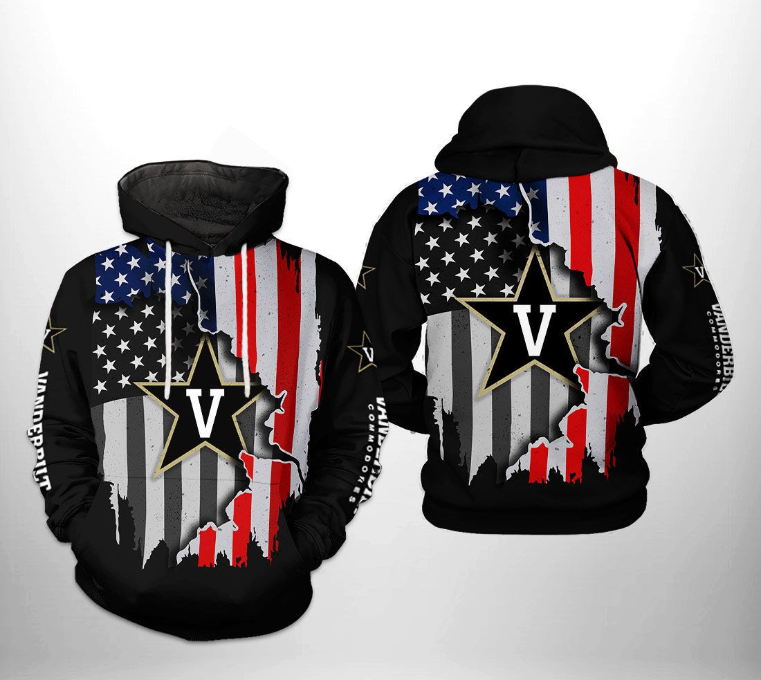 Vanderbilt Commodores NCAA US Flag Hoodie Neasalamis